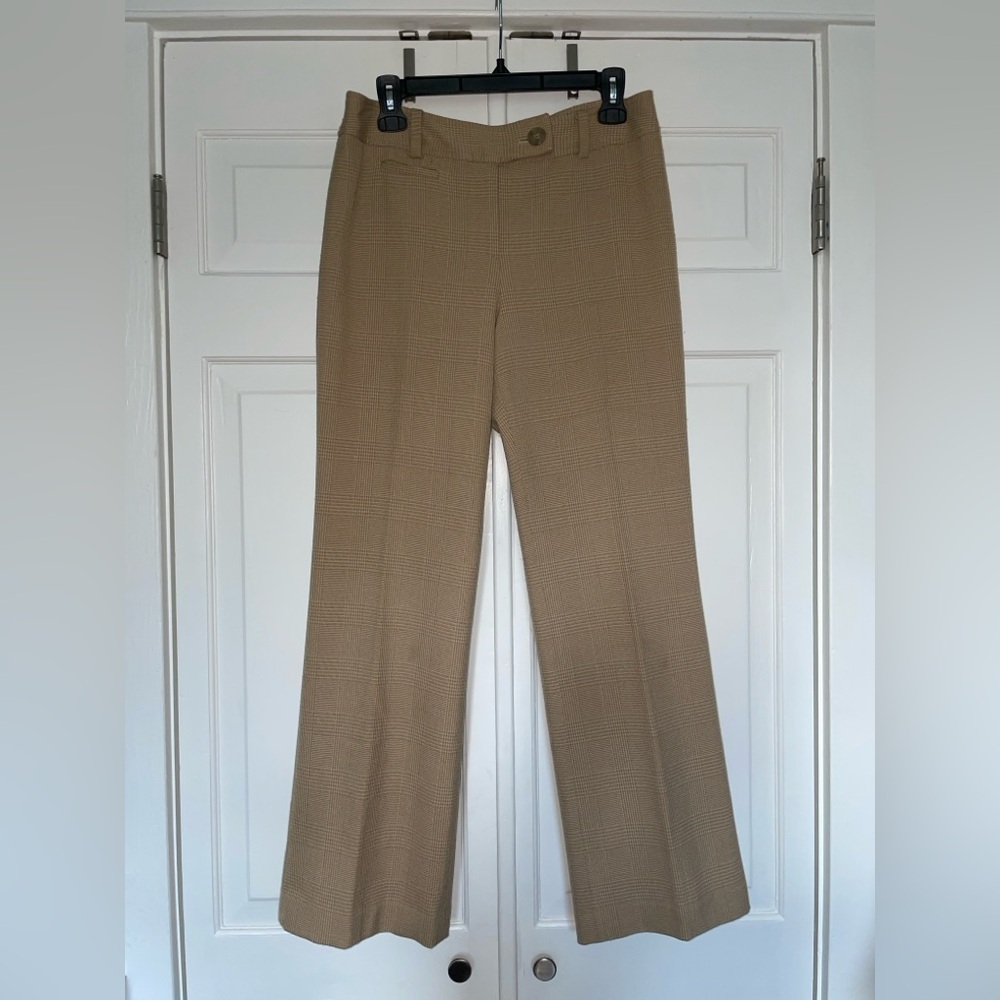 Ann Taylor Tan Plaid Women's Trousers
